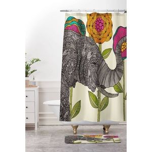 Aaron elephant shower curtain- deny design